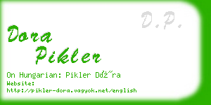 dora pikler business card
